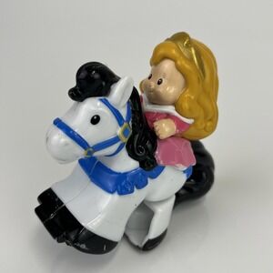 Fisher Price Little People Disney Princess Aurora Klip Klop Horse Figure Toy